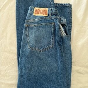Boyish Women's Blue Straight Leg Jeans